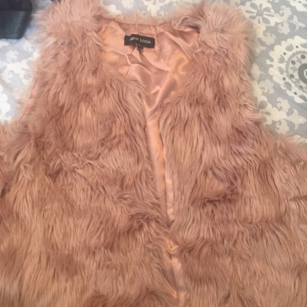 New Look Mauve Faux Fur Vest